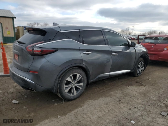 2019 Nissan Murano S with VIN 5N1AZ2MJ4KN140238, listed as a Copart auction lot 85583344 with 108,192 mi miles and Salvage Title. Bid and sale history available at carsss.com. Image 3.