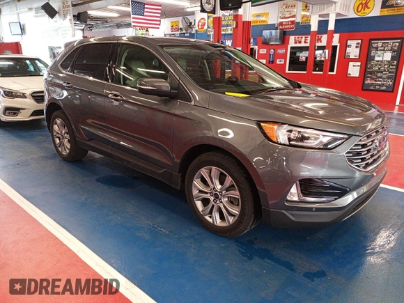 2021 Ford Edge Titanium with VIN 2FMPK4K95MBA50355, listed as a IAAI auction lot 42821253 with 109,191 mi miles and . Bid and sale history available at DreamBid. Image 6.