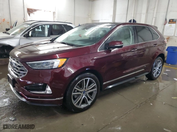 2019 Ford Edge Titanium with VIN 2FMPK3K96KBB26351, listed as a Copart auction lot 52169735 with 78,824 mi miles and Salvage Title. Bid and sale history available at carsss.com. Image 1.