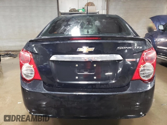 2014 Chevrolet Sonic LTZ with VIN 1G1JE5SB6E4223900, listed as a Copart auction lot 45587225 with 150,336 mi miles and Salvage Title. Bid and sale history available at carsss.com. Image 6.