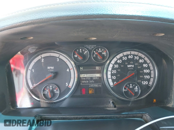 2012 Ram 2500 Laramie with VIN 3C6UD5FL1CG309889, listed as a IAAI auction lot 42484013 with 245,986 mi miles and . Bid and sale history available at DreamBid. Image 7.