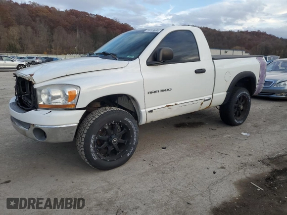 2006 Dodge 1500 SLT with VIN 1D7HU16N16J164298, listed as a Copart auction lot 76703694 with 153,463 mi miles and Salvage Title. Bid and sale history available at DreamBid. Image 1.