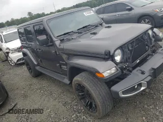 2018 Jeep Wrangler Unlimited Sahara z VIN 1C4HJXENXJW325069, wystawiony jako Copart lot #57405885 z przebiegiem 74 052 mil mil oraz Czysty tytuł • Clean title. Historia ofert i sprzedaży dostępna na DreamBid. Obrazek 4.