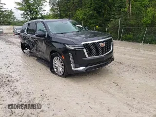 2021 Cadillac Escalade Premium Luxury with VIN 1GYS4BKL8MR446084, listed as a Copart auction lot 58173625 with 120,422 mi miles and Salvage title. Bid and sale history available at DreamBid. Image 14.