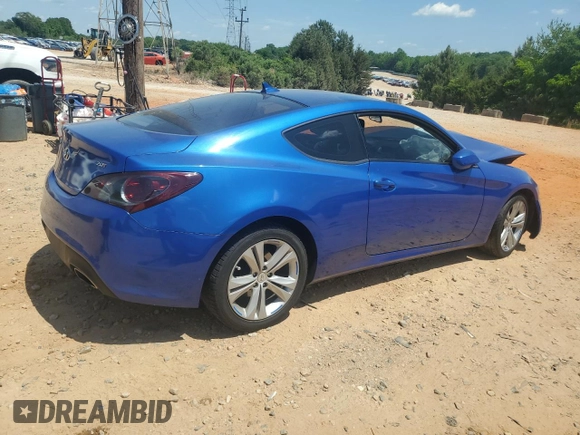 2010 Hyundai Genesis Coupe with VIN KMHHT6KD5AU014219, listed as a Copart auction lot 55022775 with 126,043 mi miles and Salvage title. Bid and sale history available at DreamBid. Image 3.