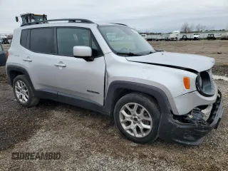 2017 Jeep Renegade Latitude with VIN ZACCJABB5HPF30386, listed as a Copart auction lot 46129335 with 169,868 mi miles and Salvage Title. Bid and sale history available at carsss.com. Image 4.