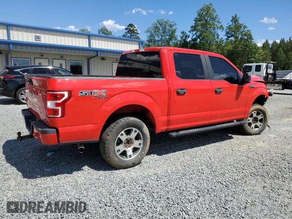 2019 Ford F-150 XL with VIN 1FTEW1E43KKE28982, listed as a Copart auction lot 58302285 with 101,707 mi miles and Salvage title. Bid and sale history available at DreamBid. Image 3.