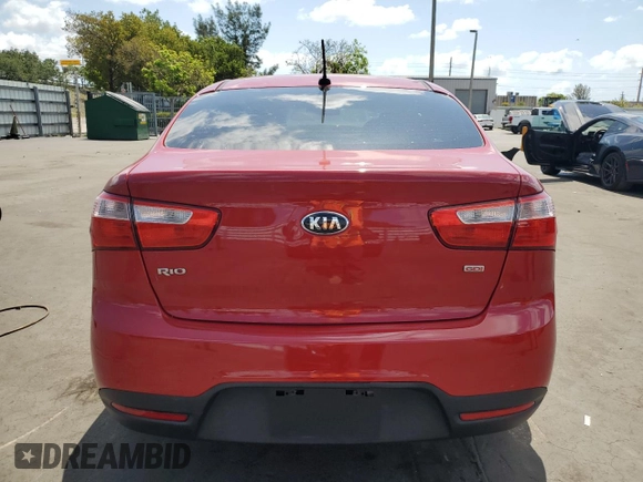 2014 Kia Rio LX with VIN KNADM4A33E6326527, listed as a Copart auction lot 56216215 with 98,340 mi miles and Clean Title. Bid and sale history available at DreamBid. Image 6.