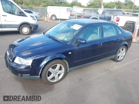 2003 Audi A4 1.8T with VIN WAULC68E93A352772, listed as a IAAI auction lot 41241820 with 49,680 mi miles. Bid and sale history available at carsss.com. Image 2.