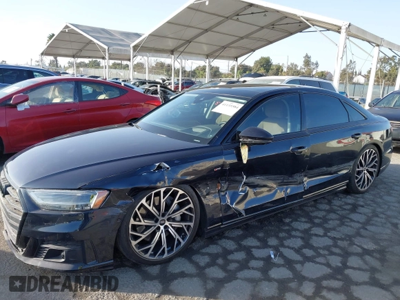 2021 Audi A8 with VIN WAU8DAF82MN024168, listed as a IAAI auction lot 41135584 with 15,946 mi miles. Bid and sale history available at carsss.com. Image 6.