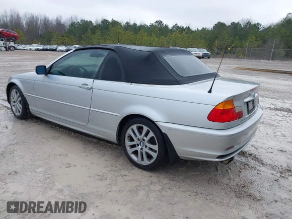 2001 BMW 3 Series 330Ci with VIN WBABS53451JU86036, listed as a IAAI auction lot 41427182 with 182,646 mi miles. Bid and sale history available at carsss.com. Image 3.