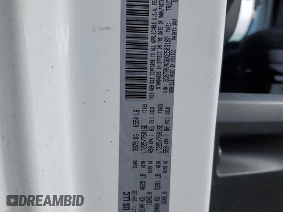 2019 Ram ProMaster Cargo with VIN 3C6TRVAG6KE503187, listed as a Copart auction lot 50260305 with 176,451 mi miles and Salvage Title. Bid and sale history available at carsss.com. Image 13.