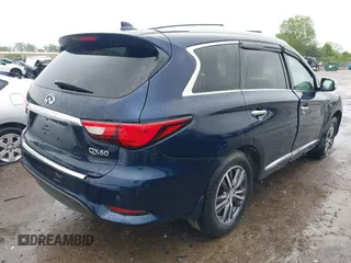 2017 Infiniti QX60 with VIN 5N1DL0MM4HC546246, listed as a IAAI auction lot 41859574 with 129,066 mi miles and . Bid and sale history available at DreamBid. Image 4.