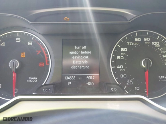 2014 Audi A4 Premium Plus with VIN WAUFFAFL3EN026289, listed as a IAAI auction lot 41755066 with 134,588 mi miles. Bid and sale history available at carsss.com. Image 7.