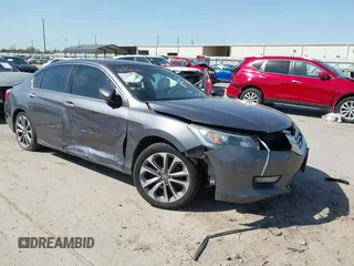 2014 Honda Accord Sport with VIN 1HGCR2F55EA083915, listed as a IAAI auction lot 41808126 with 148,174 mi miles and . Bid and sale history available at carsss.com. Image 1.