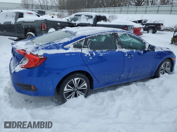 2017 Honda Civic Sedan EX-T with VIN 19XFC1F37HE201311, listed as a Copart auction lot 45459485 with 27,517 mi miles and Salvage Title. Bid and sale history available at carsss.com. Image 3.