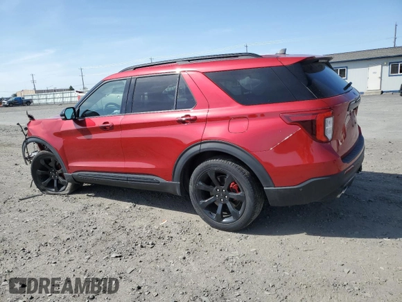 2022 Ford Explorer ST with VIN 1FM5K8GC3NGB02451, listed as a Copart auction lot 54717345 with 48,599 mi miles and Salvage Title. Bid and sale history available at carsss.com. Image 2.