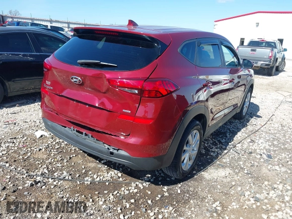 2019 Hyundai Tucson SE with VIN KM8J2CA41KU926156, listed as a IAAI auction lot 41888461 with 91,094 mi miles. Bid and sale history available at carsss.com. Image 4.