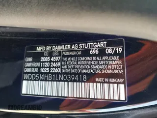 2020 Mercedes-Benz CLA 250 with VIN WDD5J4HB1LN039418, listed as a Copart auction lot 72657623 with 36,629 mi miles and . Bid and sale history available at DreamBid. Image 12.