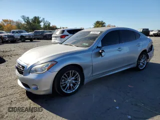 2013 Infiniti M37 with VIN JN1BY1AR7DM602593, listed as a Copart auction lot 76594594 with 118,994 mi miles and Salvage Title. Bid and sale history available at carsss.com. Image 1.