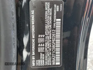 2016 BMW 4 Series 428i xDrive with VIN WBA3T1C58GP822612, listed as a Copart auction lot 87142454 with 85,437 mi miles and Salvage title. Bid and sale history available at DreamBid. Image 12.