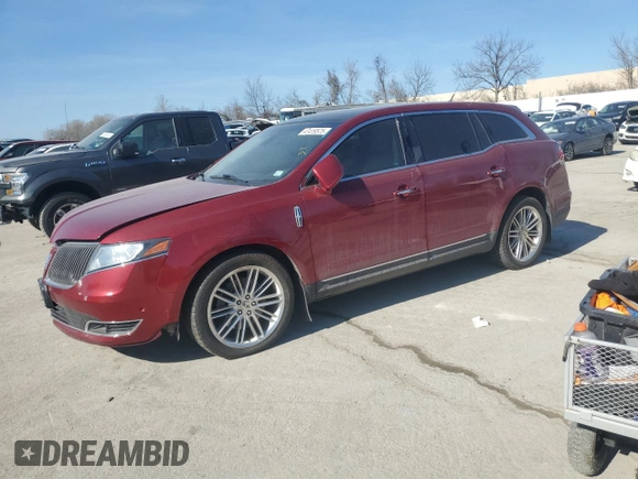 2015 Lincoln MKT EcoBoost with VIN 2LMHJ5AT0FBL01008, listed as a Copart auction lot 47419575 with 181,670 mi miles and Salvage Title. Bid and sale history available at DreamBid. Image 1.
