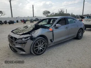 2025 Genesis G70 2.5T with VIN KMTG34SC3SU144398, listed as a Copart auction lot 56827575 with Not provided miles and Salvage title. Bid and sale history available at DreamBid. Image 1.