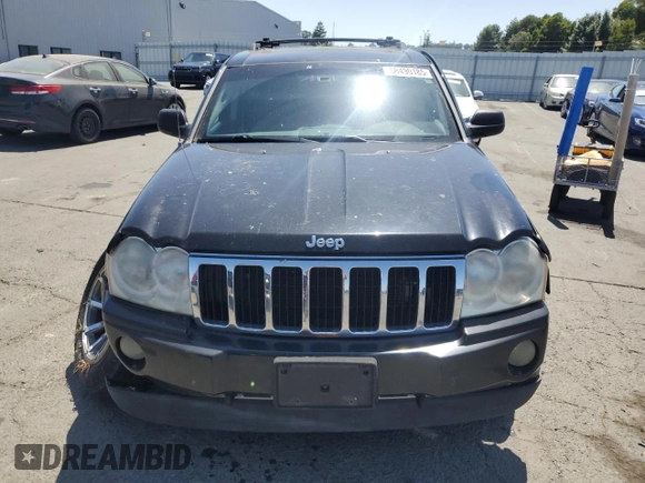2005 Jeep Grand Cherokee Limited with VIN 1J8HR58265C699077, listed as a Copart auction lot 58490185 with 163,280 mi miles and Salvage title. Bid and sale history available at DreamBid. Image 5.