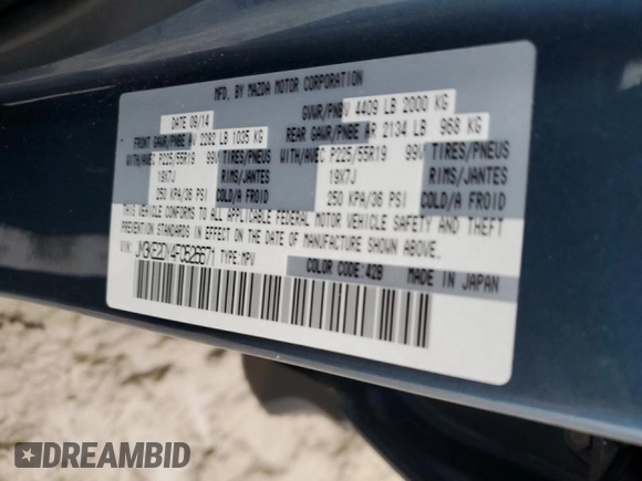 2015 Mazda CX-5 Grand Touring with VIN JM3KE2DY4F0526671, listed as a Copart auction lot 46520505 with 129,017 mi miles and Salvage Title. Bid and sale history available at carsss.com. Image 13.