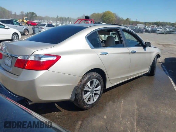 2014 Honda Accord LX with VIN 1HGCR2F33EA028541, listed as a IAAI auction lot 41904243 with 56,735 mi miles and . Bid and sale history available at carsss.com. Image 4.