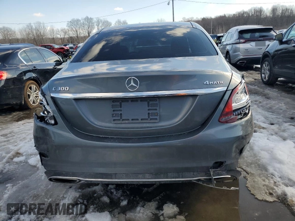 2019 Mercedes-Benz C 300 with VIN 55SWF8EBXKU300214, listed as a Copart auction lot 88691205 with 63,550 mi miles and Salvage Title. Bid and sale history available at DreamBid. Image 6.