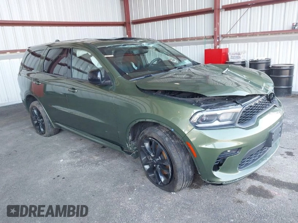 2021 Dodge Durango GT Plus with VIN 1C4RDJDG7MC696885, listed as a IAAI auction lot 41877464 with 85,835 mi miles. Bid and sale history available at carsss.com. Image 1.