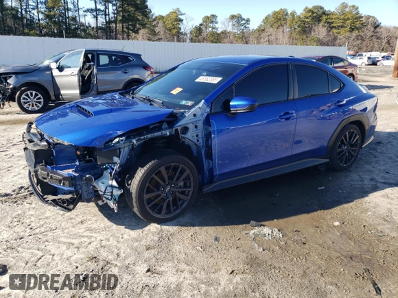 2022 Subaru WRX Premium with VIN JF1VBAF66N9015757, listed as a Copart auction lot 45162385 with 22,539 mi miles and Salvage Title. Bid and sale history available at carsss.com. Image 1.