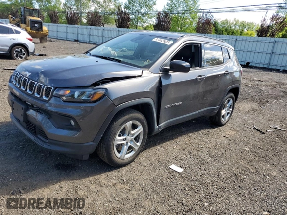 2023 Jeep Compass Latitude с VIN 3C4NJDBNXPT561208, выставлен на аукционе Copart как лот 57342895 с пробегом 17 386 миль миль и Списание • Salvage title. История ставок и продаж доступна на DreamBid. Изображение 1.