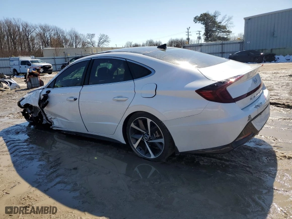 2022 Hyundai Sonata SEL Plus with VIN KMHL44J2XNA220428, listed as a Copart auction lot 45789165 with 20,450 mi miles and Salvage Title. Bid and sale history available at carsss.com. Image 2.