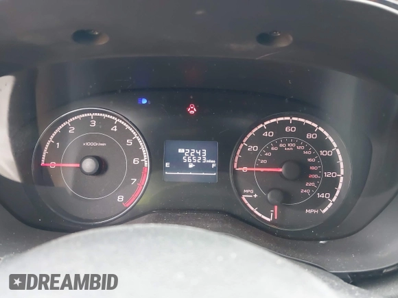 2019 Subaru Impreza with VIN 4S3GTAA64K3718084, listed as a IAAI auction lot 41726910 with 56,523 mi miles and . Bid and sale history available at DreamBid. Image 7.