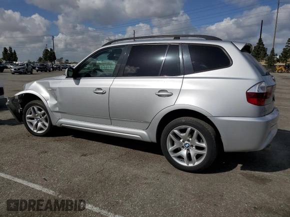 2008 BMW X3 3.0si with VIN WBXPC93448WJ05824, listed as a Copart auction lot 51769025 with 111,121 mi miles and Salvage Title. Bid and sale history available at carsss.com. Image 2.