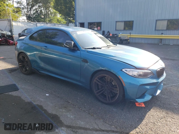 2017 BMW M2 with VIN WBS1H9C55HV786233, listed as a Copart auction lot 63596764 with 0 mi miles and Salvage Title. Bid and sale history available at carsss.com. Image 4.