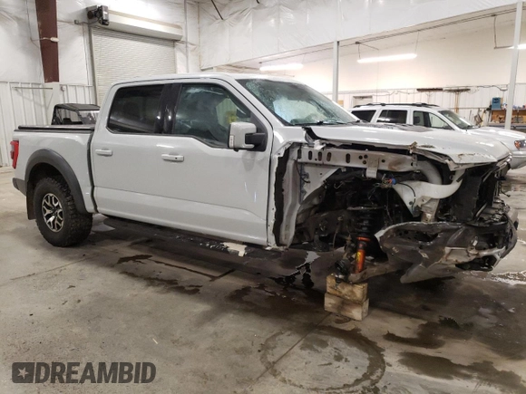 2023 Ford F-150 Raptor with VIN 1FTFW1RG2PFA95389, listed as a Copart auction lot 86298174 with 41,898 mi miles and Salvage Title. Bid and sale history available at DreamBid. Image 4.