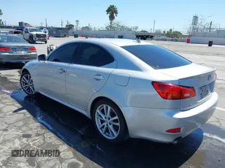 2007 Lexus IS with VIN JTHBK262775037758, listed as a IAAI auction lot 41990064 with 156,319 mi miles. Bid and sale history available at carsss.com. Image 3.
