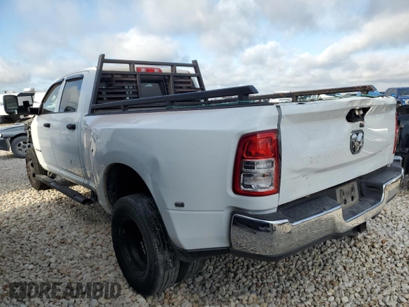 2021 Ram 3500 Tradesman with VIN 3C63RRGL3MG589464, listed as a Copart auction lot 71824574 with 108,847 mi miles and Salvage Title. Bid and sale history available at carsss.com. Image 2.