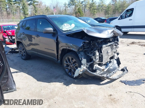 2021 Jeep Compass 80th Anniversary with VIN 3C4NJDEB1MT603763, listed as a IAAI auction lot 42053176 with 62,618 mi miles and . Bid and sale history available at DreamBid. Image 1.