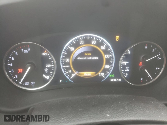 2016 Buick Envision Premium II with VIN LRBFXFSX5GD245462, listed as a Copart auction lot 80912174 with 59,457 mi miles and Salvage Title. Bid and sale history available at carsss.com. Image 9.