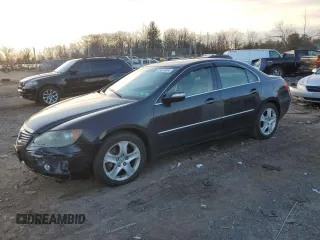 2007 Acura RL Tech Pkg with VIN JH4KB166X7C003497, listed as a Copart auction lot 85914954 with 210,483 mi miles and Salvage Title. Bid and sale history available at carsss.com. Image 1.