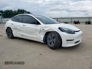 2023 Tesla Model 3 with VIN 5YJ3E1EA3PF562251, listed as a Copart auction lot 58293355 with 16,283 mi miles and Salvage title. Bid and sale history available at DreamBid. Image 4.