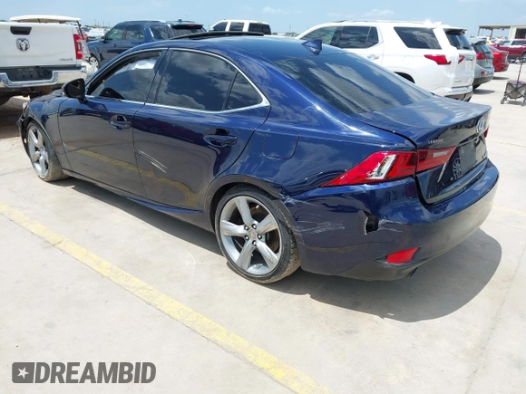 2014 Lexus IS 350 with VIN JTHBE1D20E5004506, listed as a IAAI auction lot 42536350 with 129,545 mi miles and . Bid and sale history available at DreamBid. Image 3.