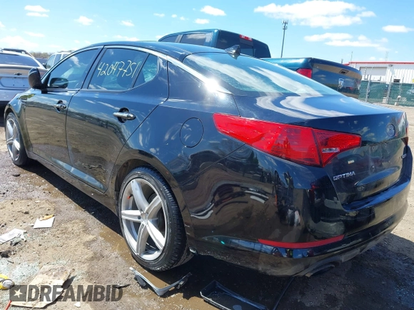 2013 Kia Optima EX with VIN 5XXGN4A74DG245486, listed as a IAAI auction lot 42047751 with 143,943 mi miles. Bid and sale history available at carsss.com. Image 3.