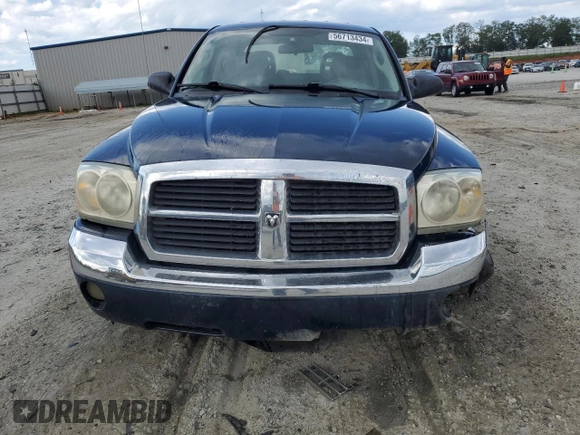 2005 Dodge Dakota SLT with VIN 1D7HE48NX5S308595, listed as a Copart auction lot 56713434 with 257,419 mi miles and Salvage Title. Bid and sale history available at DreamBid. Image 5.