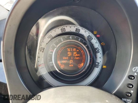 2016 FIAT 500 Pop z VIN 3C3CFFARXGT228049, wystawiony jako Copart lot #89354755 z przebiegiem 76 719 mil mil oraz Czysty tytuł • Clean title. Historia ofert i sprzedaży dostępna na DreamBid. Obrazek 9.