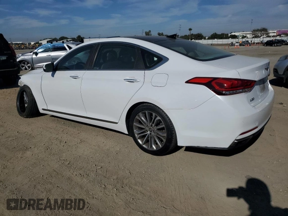 2017 Genesis G80 3.8L with VIN KMHGN4JE1HU190490, listed as a Copart auction lot 83115594 with 67,108 mi miles and Salvage Title. Bid and sale history available at DreamBid. Image 2.